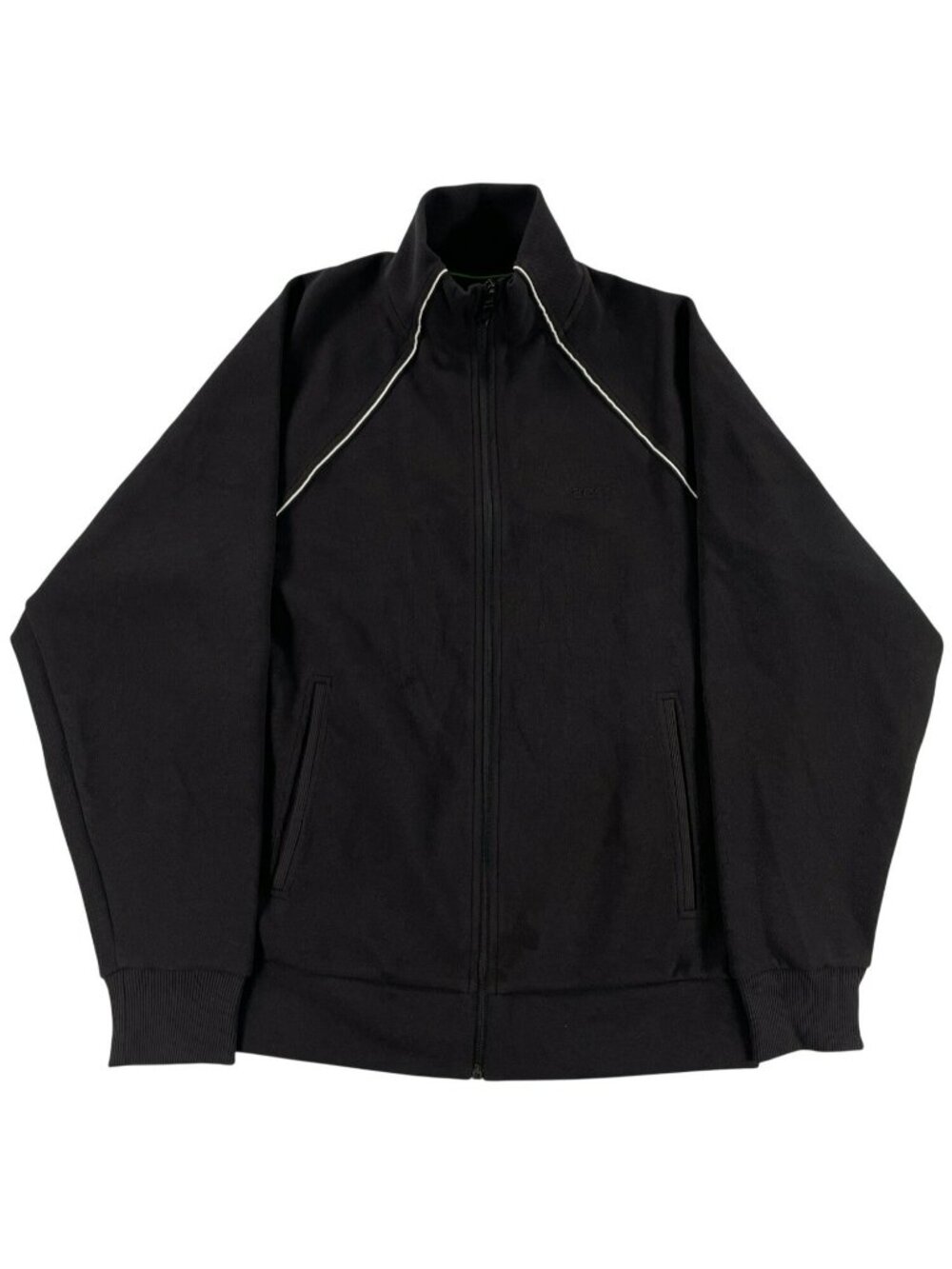 Hugo Boss Piped-Trim Detail Track Jacket Full-Zip Black Men's Sz S MSRP$325 NWOT